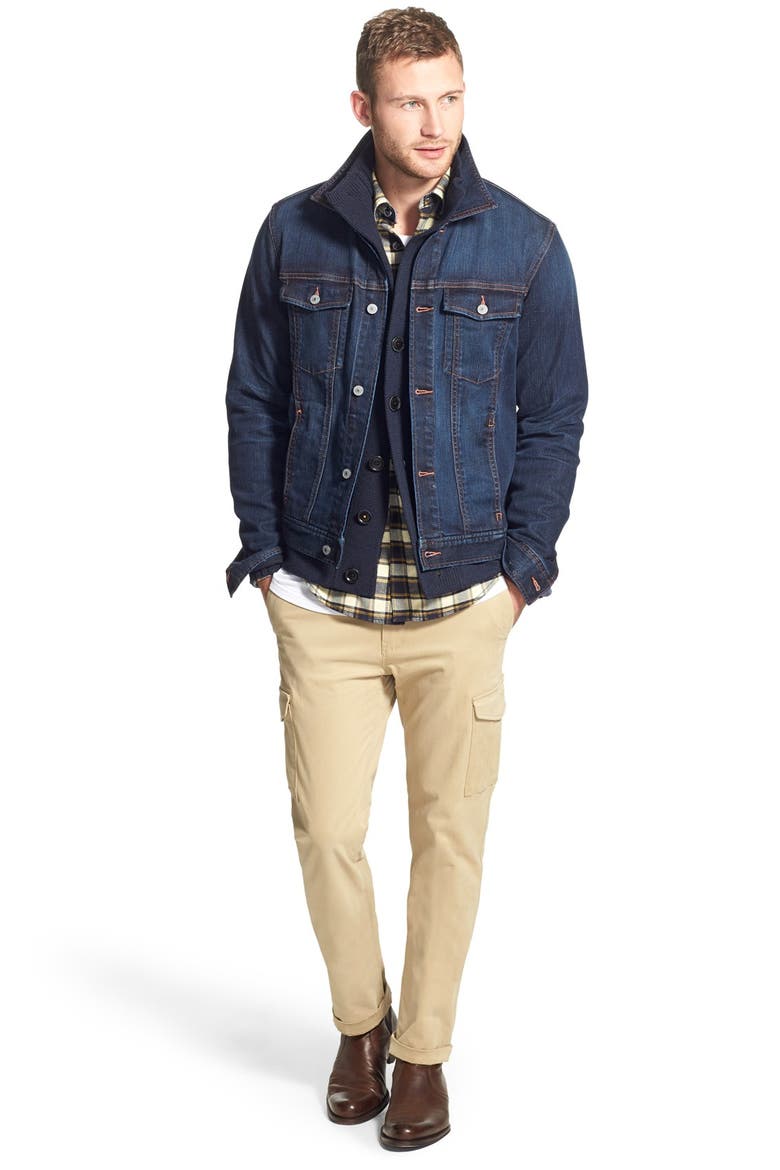 Denim Jacket, Alternate, color, DARK MID VINTAGE WASH