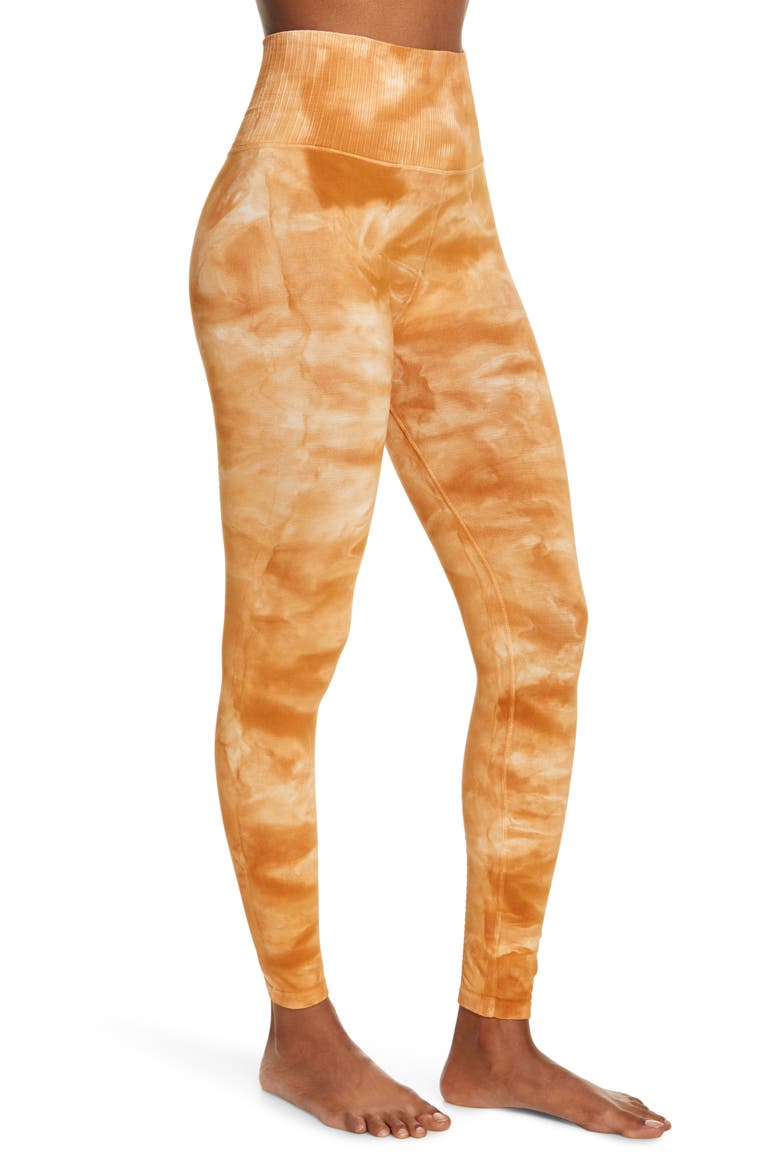 FP Movement Om Shanti Tie Dye Leggings, Alternate, color, BURT TOPAZ