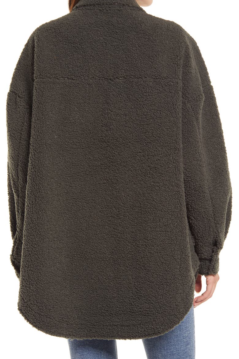 Contour Faux Shearling Jacket, Alternate, color, INK001