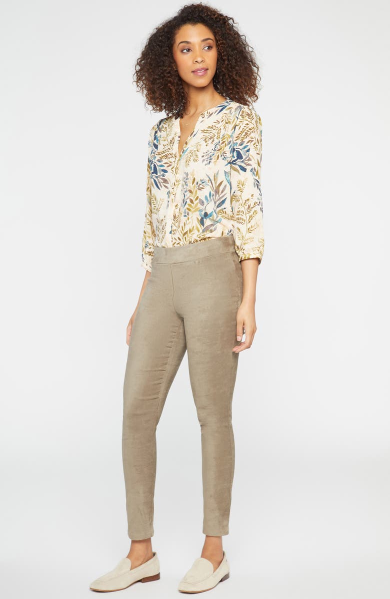 NYDJ Faux Suede Leggings, Alternate, color, Saddlewood