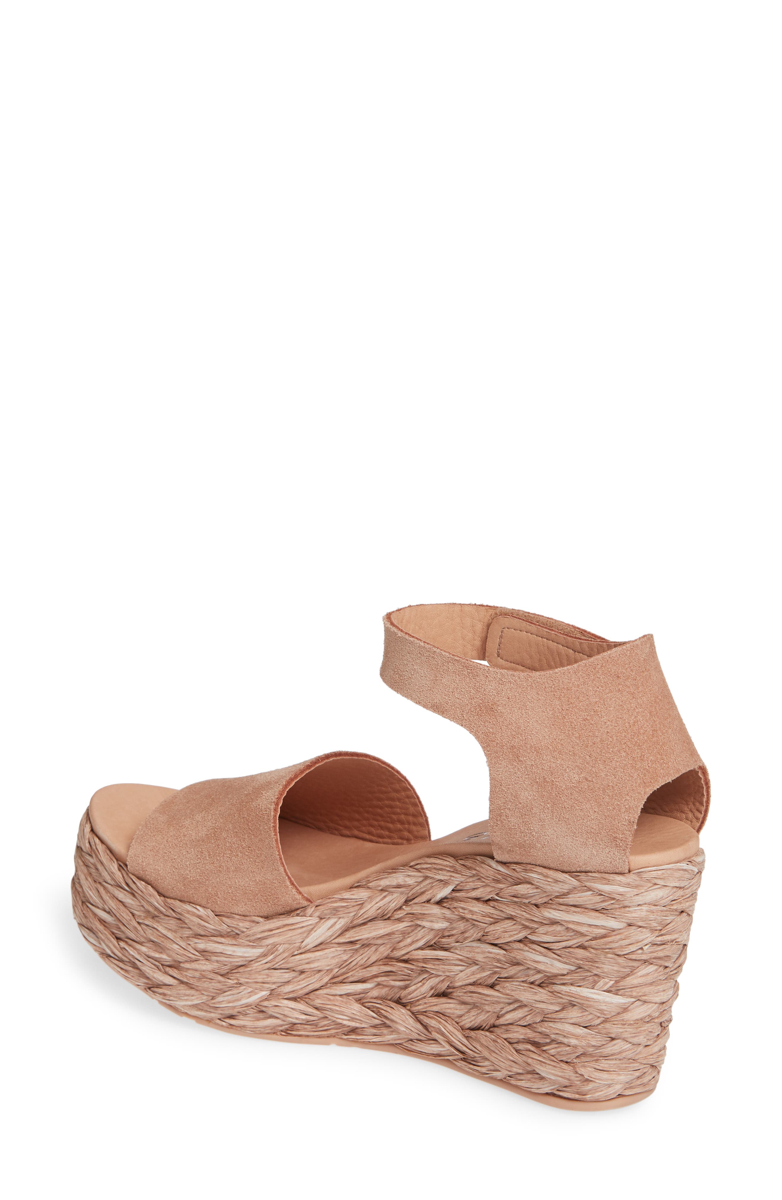 Dory Raffia Wedge Sandal, Alternate, color, ROSE CASTORO