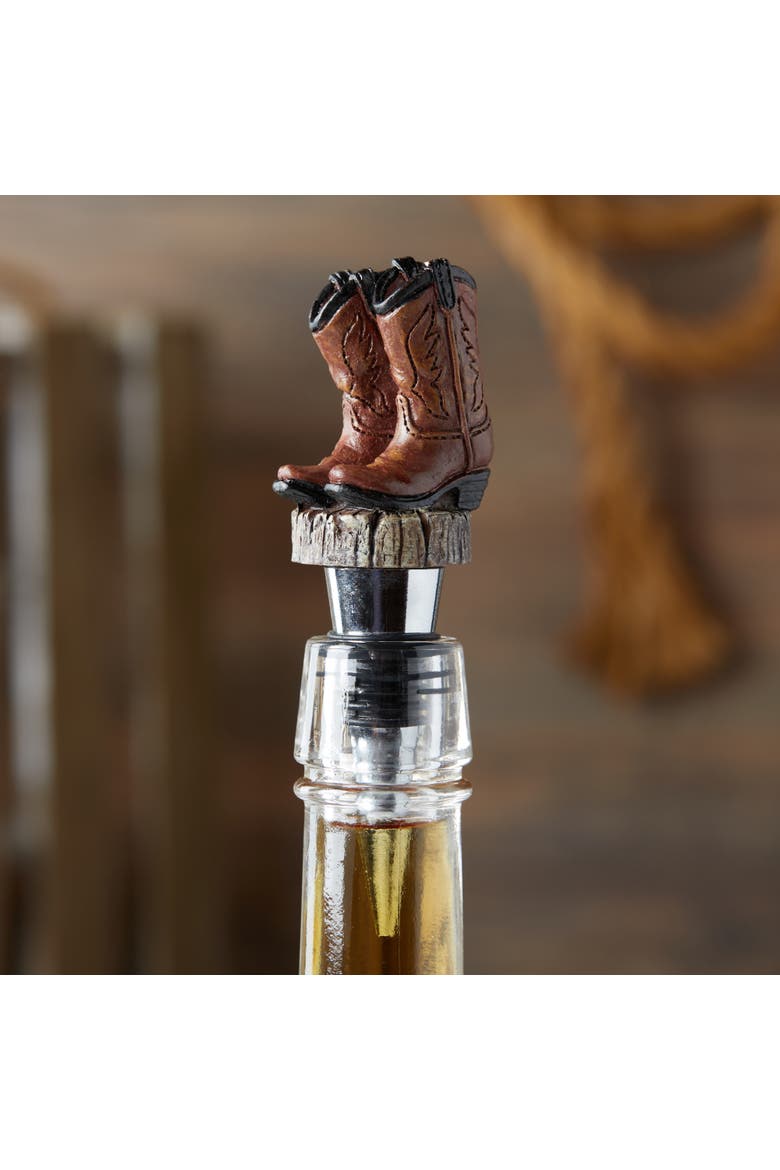 Cowboy Boot Stopper, Alternate, color, Brown