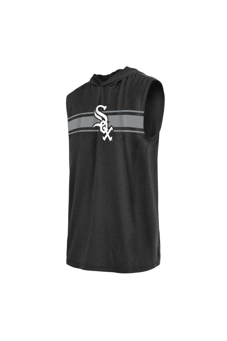 Men's New Era Black Chicago White Sox Sleeveless Pullover Hoodie, Alternate, color, Black