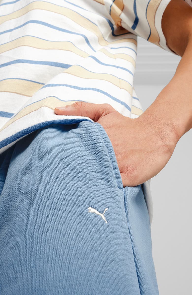 PUMA Basketball Nostalgia Cotton French Terry Sweat Shorts, Alternate, color, 