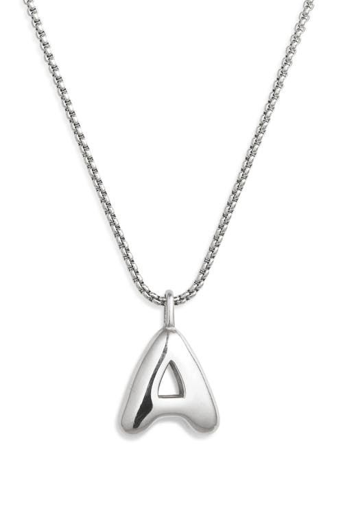 Open Edit Waterproof Bubble Initial Pendant Necklace