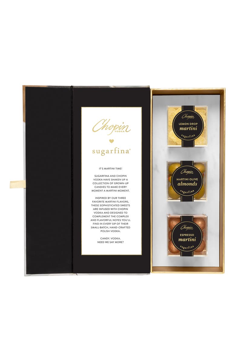 sugarfina 'Chopin' The Martini Collection 3-Piece Candy Bento Box, Alternate, color, 