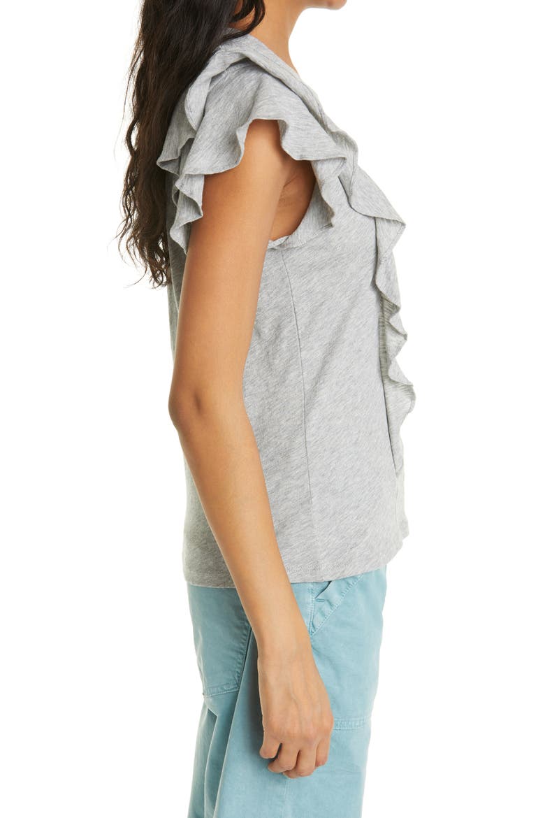 Bea Ruffle T-Shirt, Alternate, color, HEATHER GREY