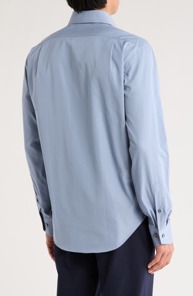 Lorenzo Uomo Trim Fit Cotton Dress Shirt, Alternate, color, Slate Blue
