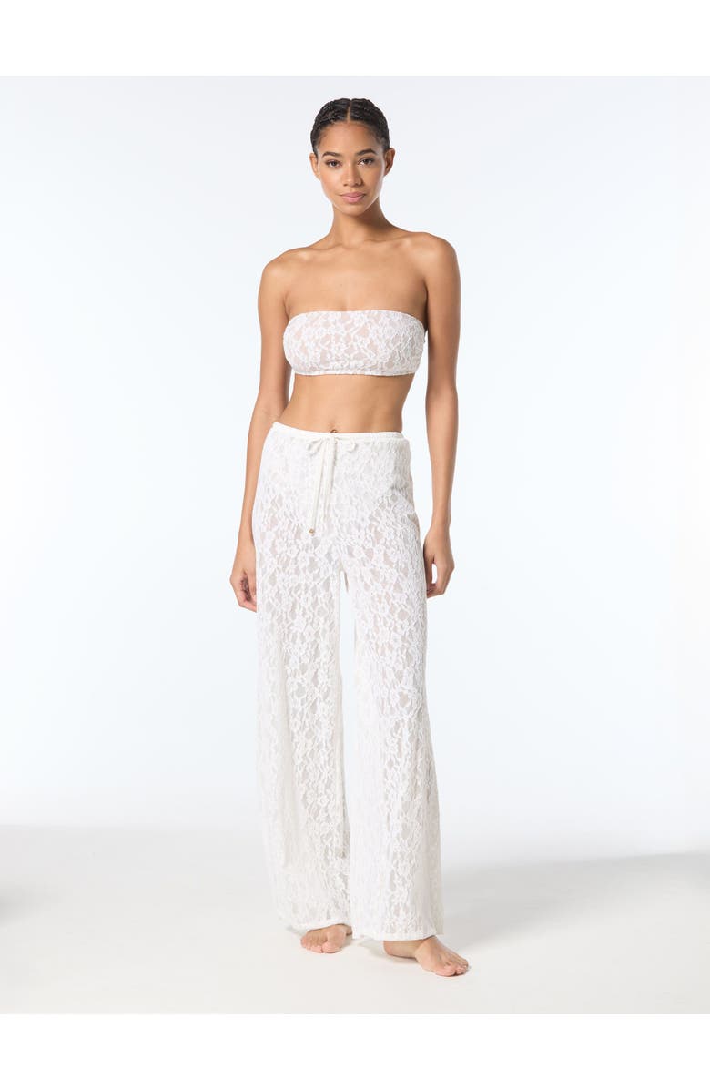 MICHAEL Michael Kors Lace Cover Up Pants, Main, color, White