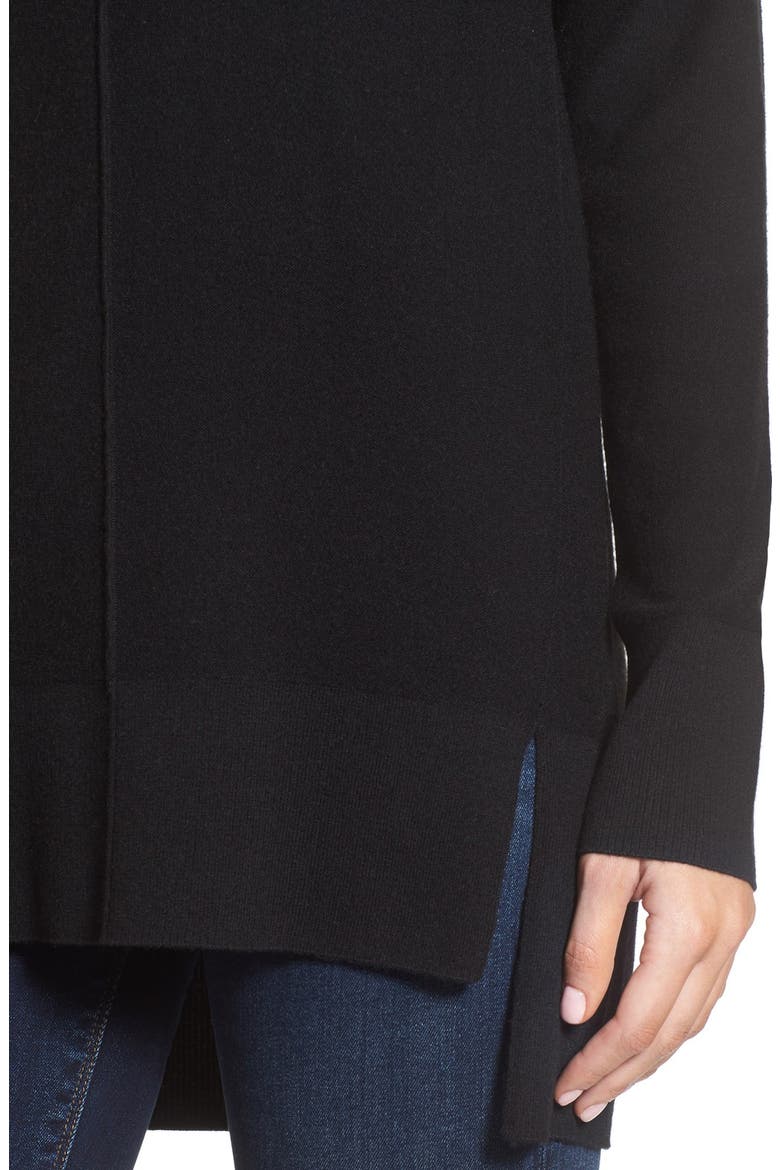 Side Slit Sweater, Alternate, color, BLACK