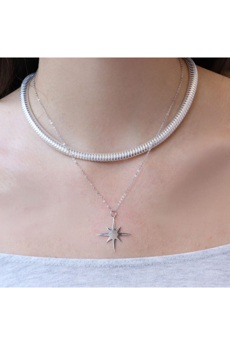 Starburst Necklace, Alternate, color, Sterling Silver