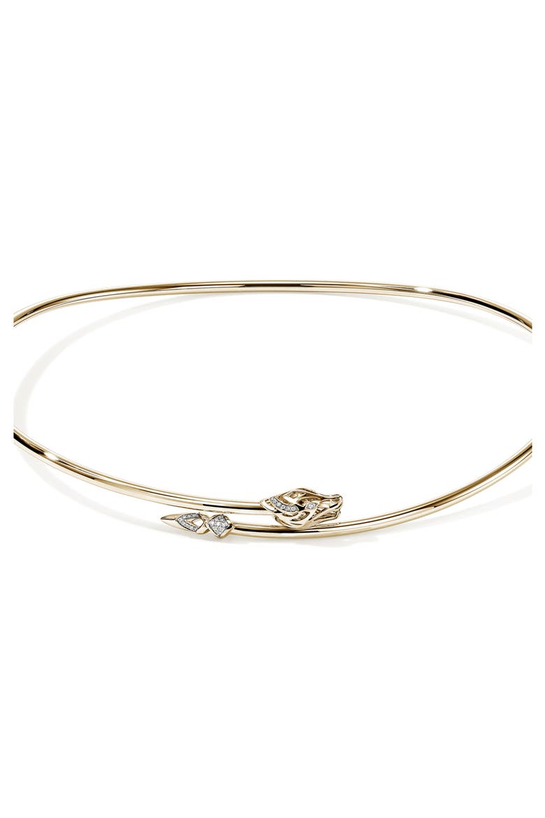 Naga Bypass Choker Necklace, Main, color, GOLD