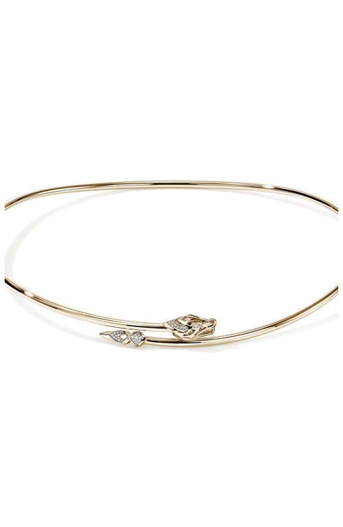 John Hardy Naga Bypass Choker Necklace In Gold