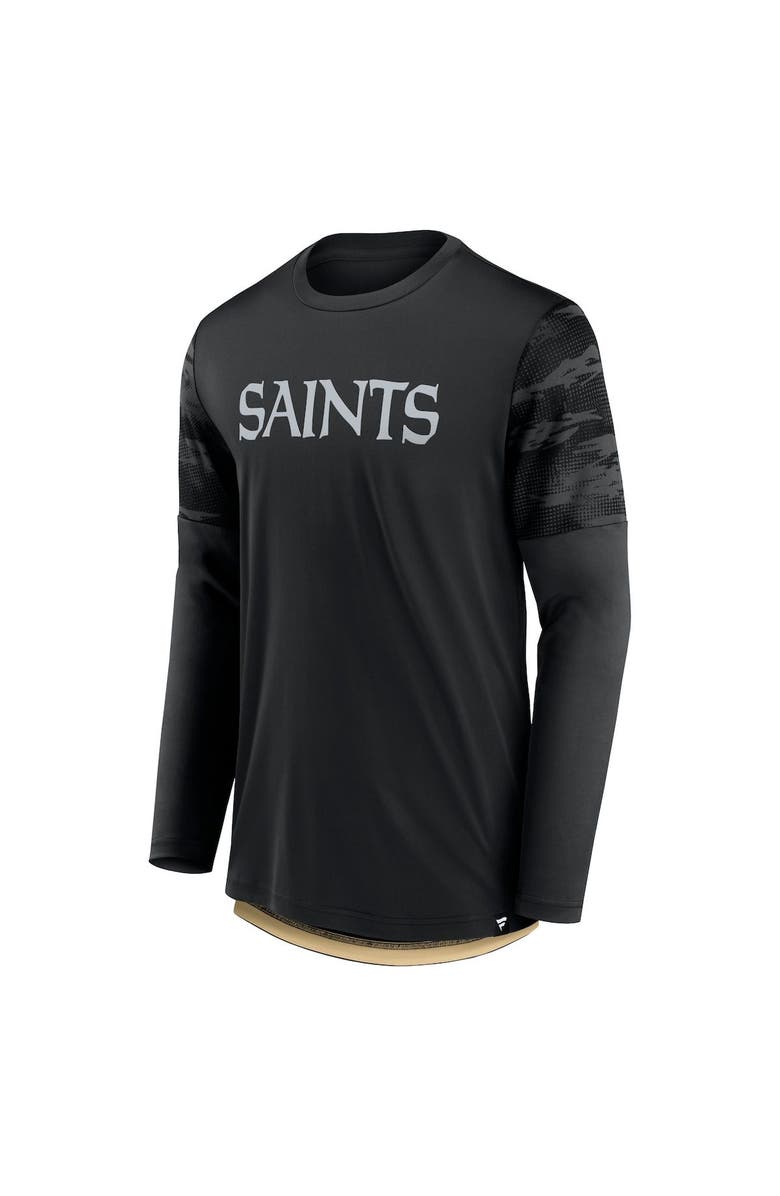FANATICS Men's Fanatics Branded Black/Gold New Orleans Saints Square Off Long Sleeve T-Shirt, Alternate, color,
