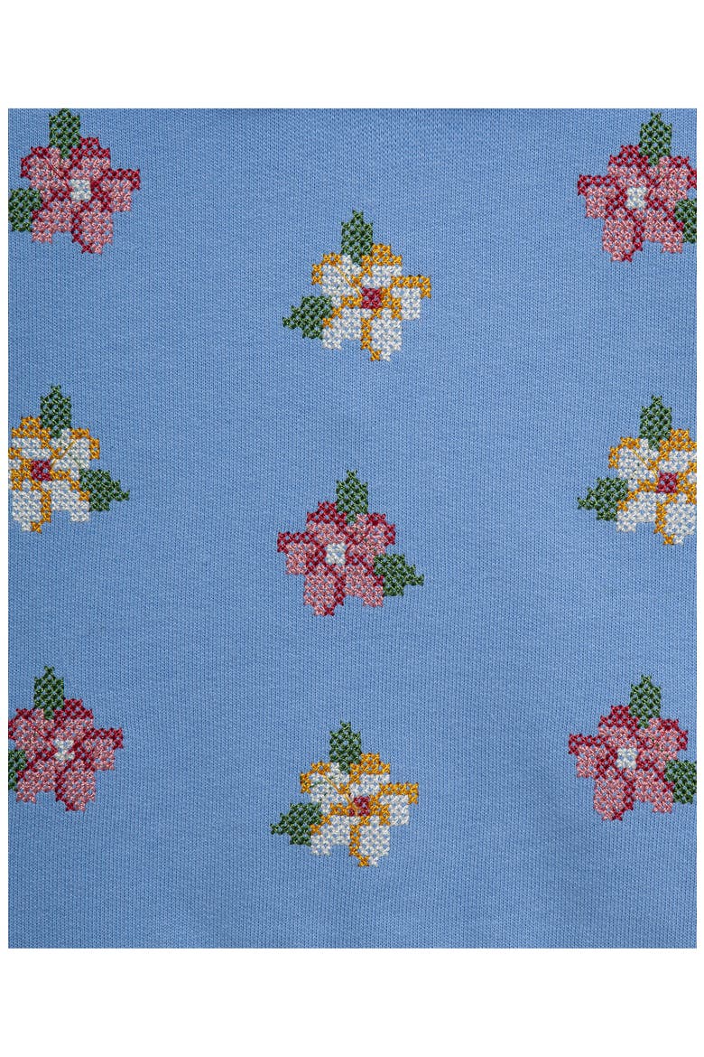 Kids' Cross-Stitch Embroidered Active Set, Alternate, color, BLUE