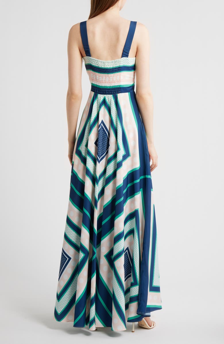 Eliza J Geometric Maxi Sundress, Alternate, color, Green