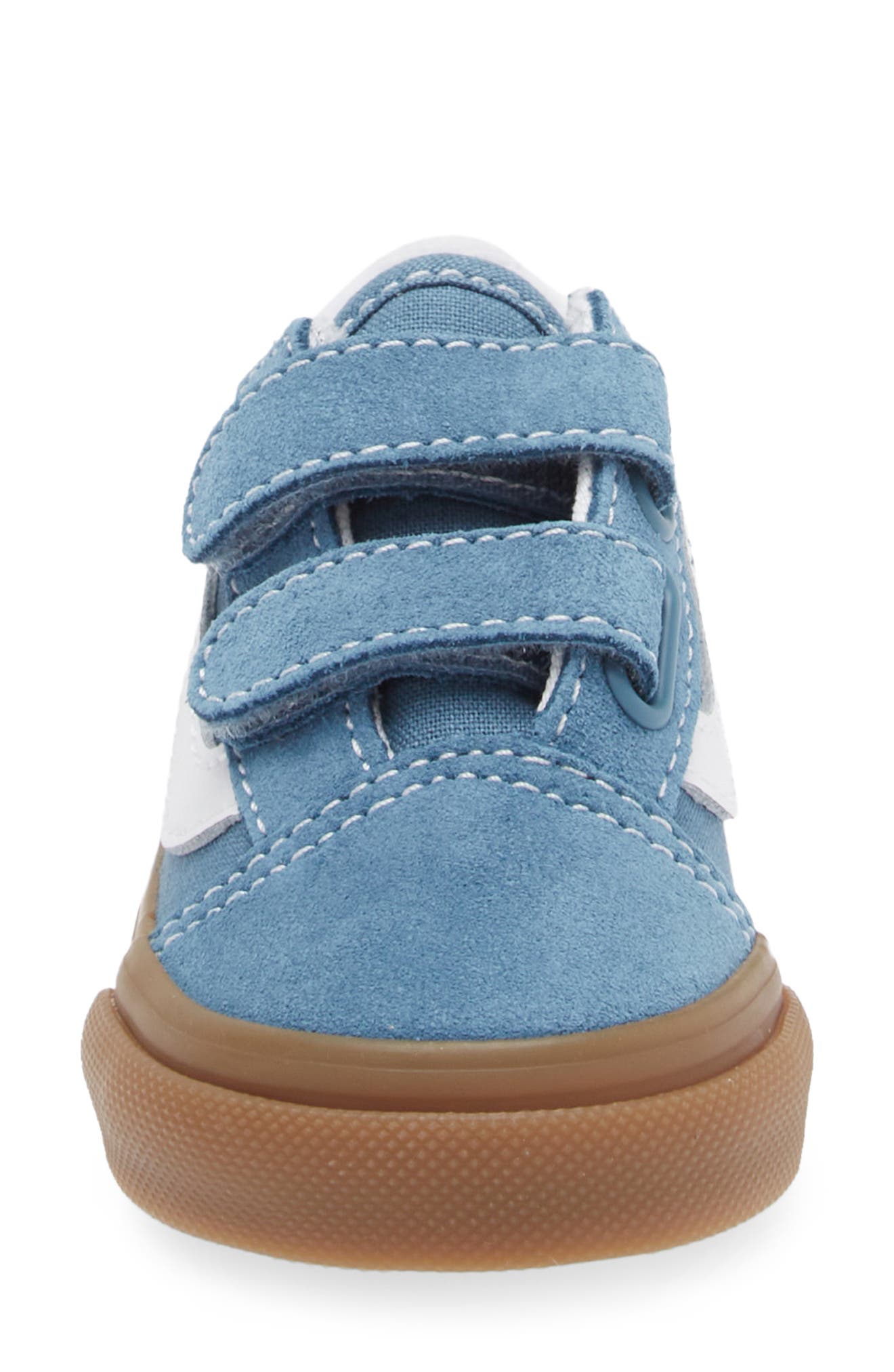 Vans Kids' Old Skool V Sneaker, Alternate, color, Blue/ True White