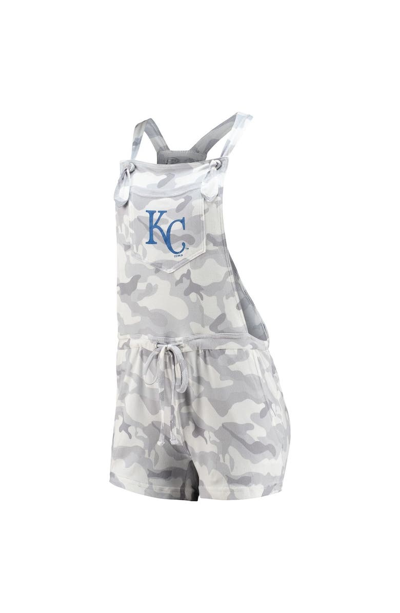 CONCEPTS SPORT Women's Concepts Sport Gray Kansas City Royals Camo Overall Romper, Alternate, color, 