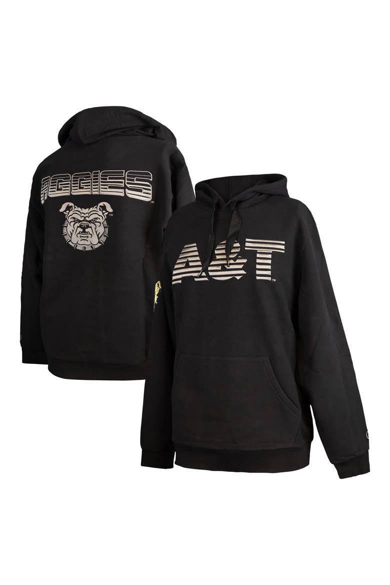 Men's FISLL  Black North Carolina A&T Aggies Puff Print Sliced Pullover Hoodie, Main, color, Black