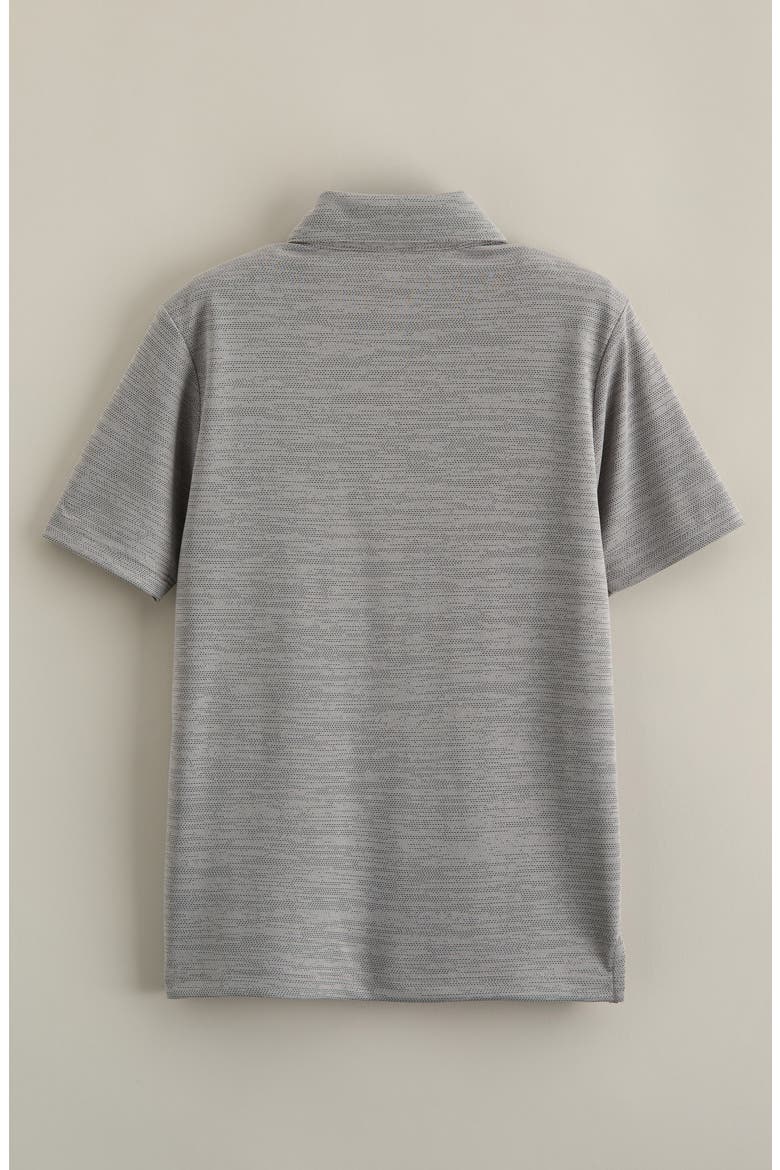 Kids' Mélange Piqué Knit Performance Polo, Alternate, color, GREY SHADE