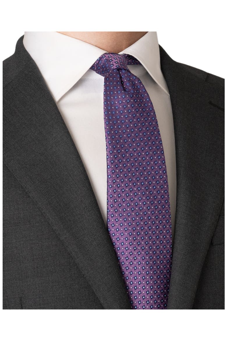 Medallion Silk Jacquard Tie, Alternate, color, MEDIUM PURPLE