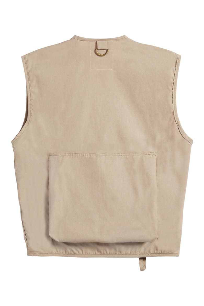 Kids' Cotton Blend Utility Vest, Alternate, color, KHAKI