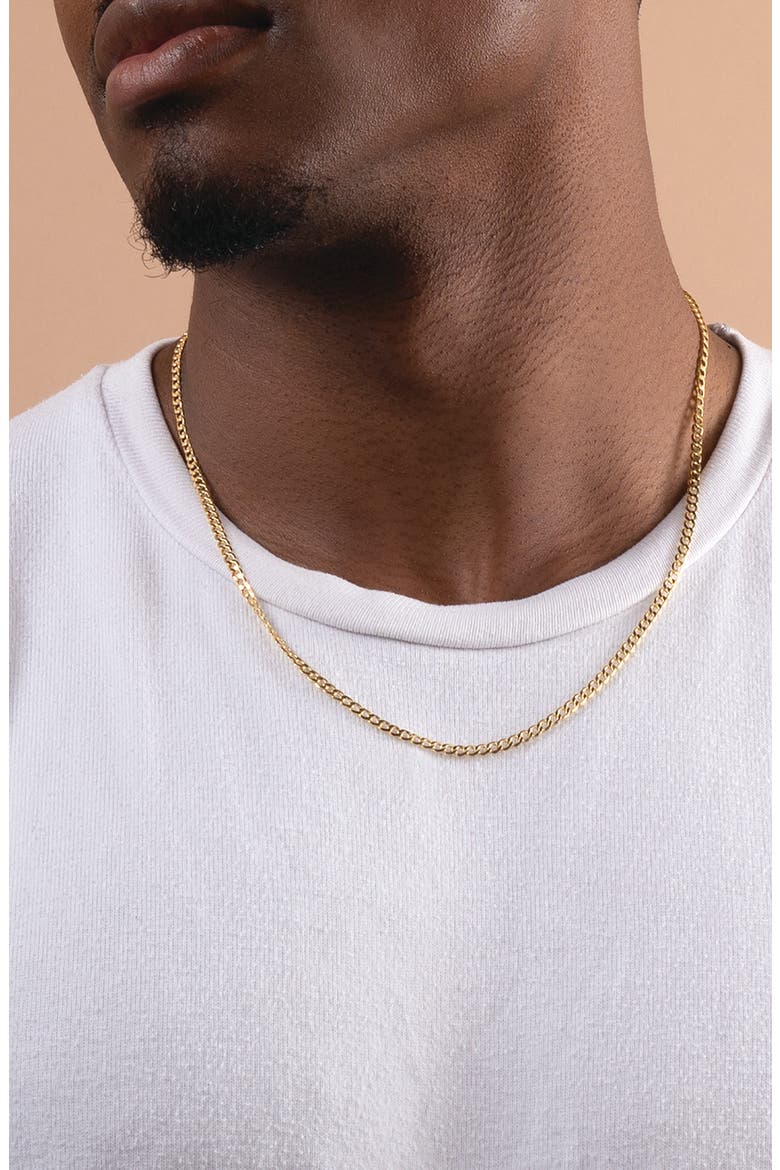 14K Yellow Gold 8mm Cuban Chain Necklace, Alternate, color, GOLD