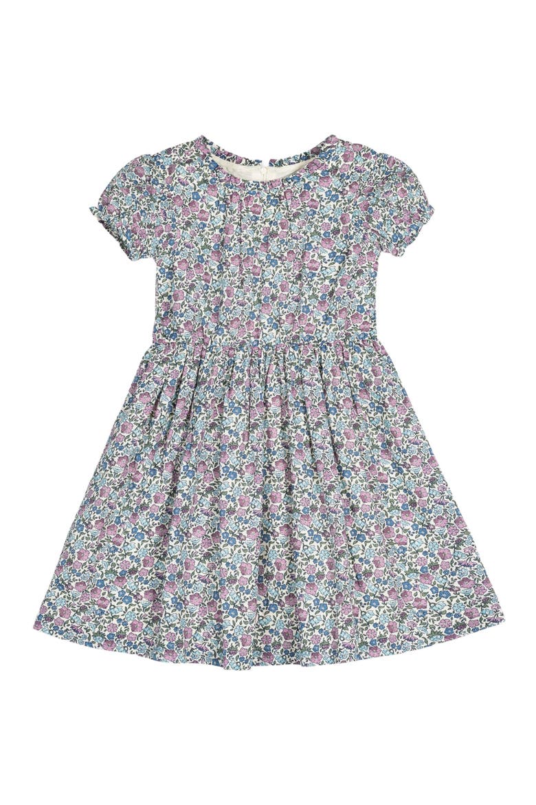 Girls' Organic Ruffle Edge Puff Sleeve Dress, Toddler, Main, color, Heather Fields Floral