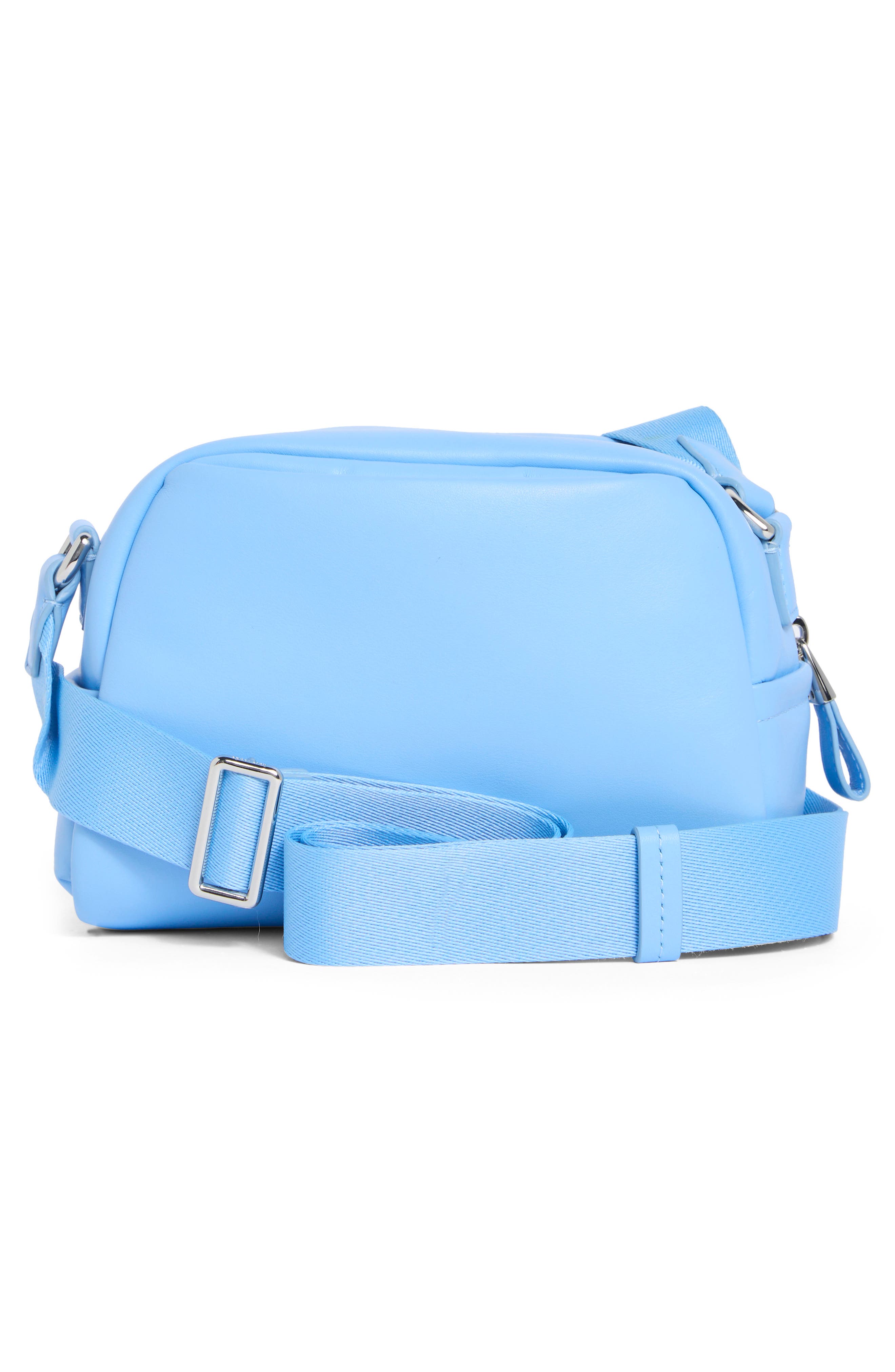 Kate Spade New York puffed small leather crossbody bag, Alternate, color, Astral Blue