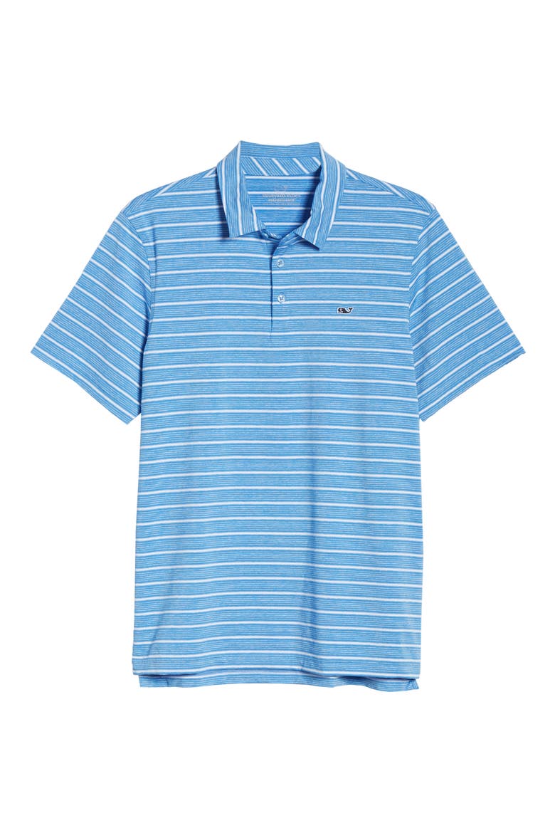 Lakeworth Stripe Sankaty Performance Polo, Alternate, color, CORNFLOWER
