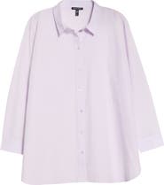 Eileen Fisher Classic Collared Organic Cotton Shirt