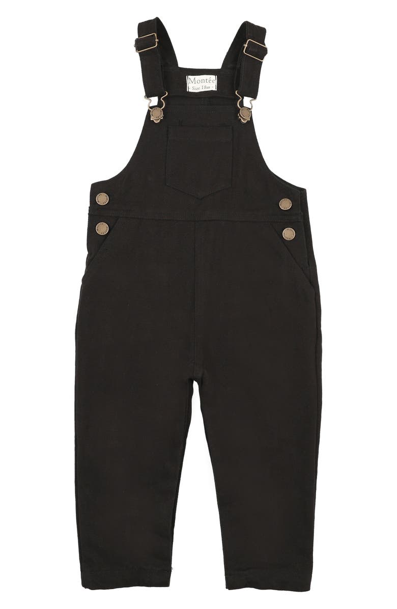 Manière Denim Overalls, Main, color, Black