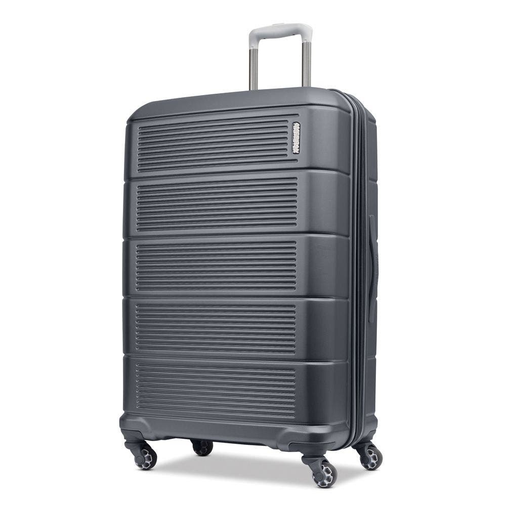 AMERICAN TOURISTER Stratum 2.0 Hardside 28" Large Spinner Checked Luggage, Main, color, Charcoal