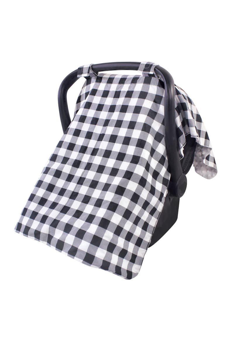 Reversible Car Seat and Stroller Canopy, Main, color, Black Plaid