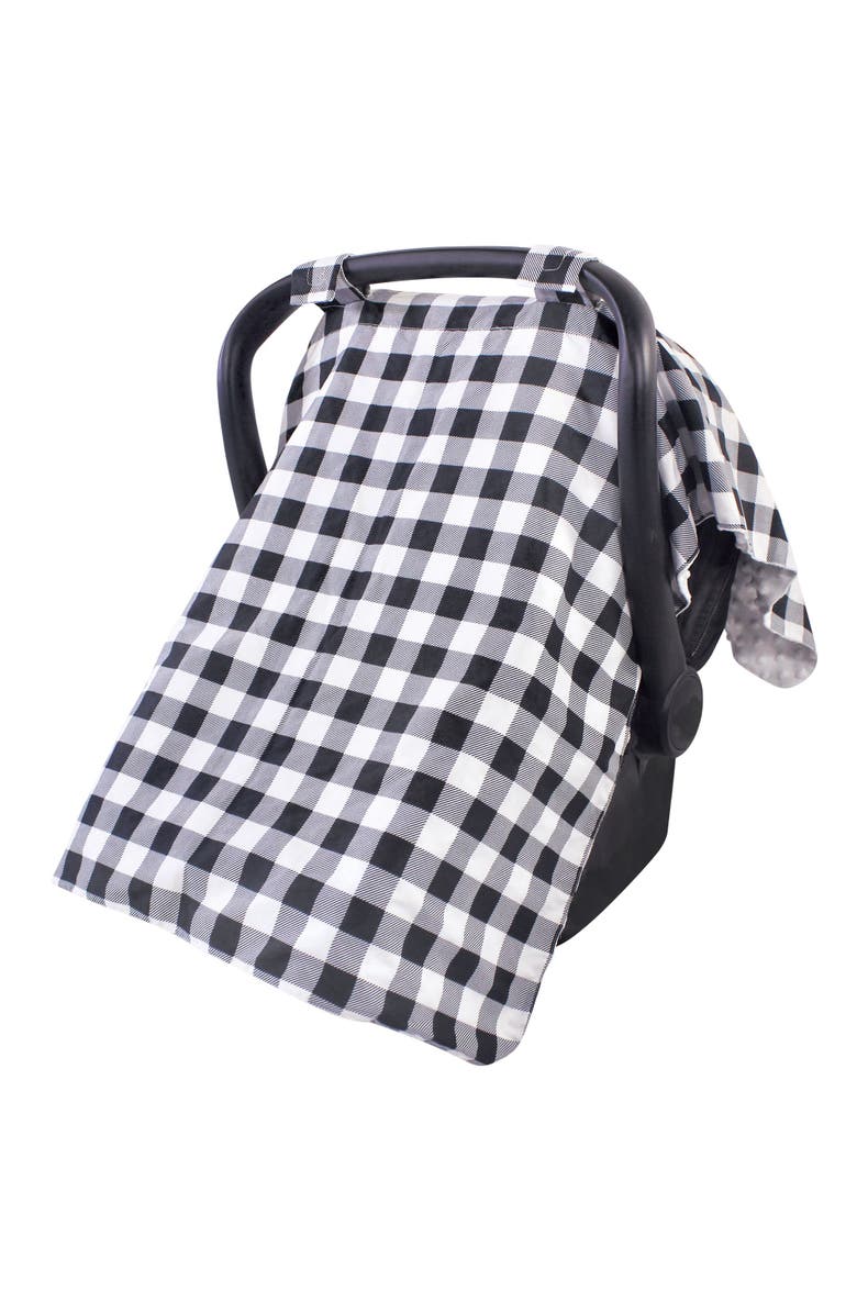 Hudson Baby Reversible Car Seat and Stroller Canopy, Main, color, Black Plaid