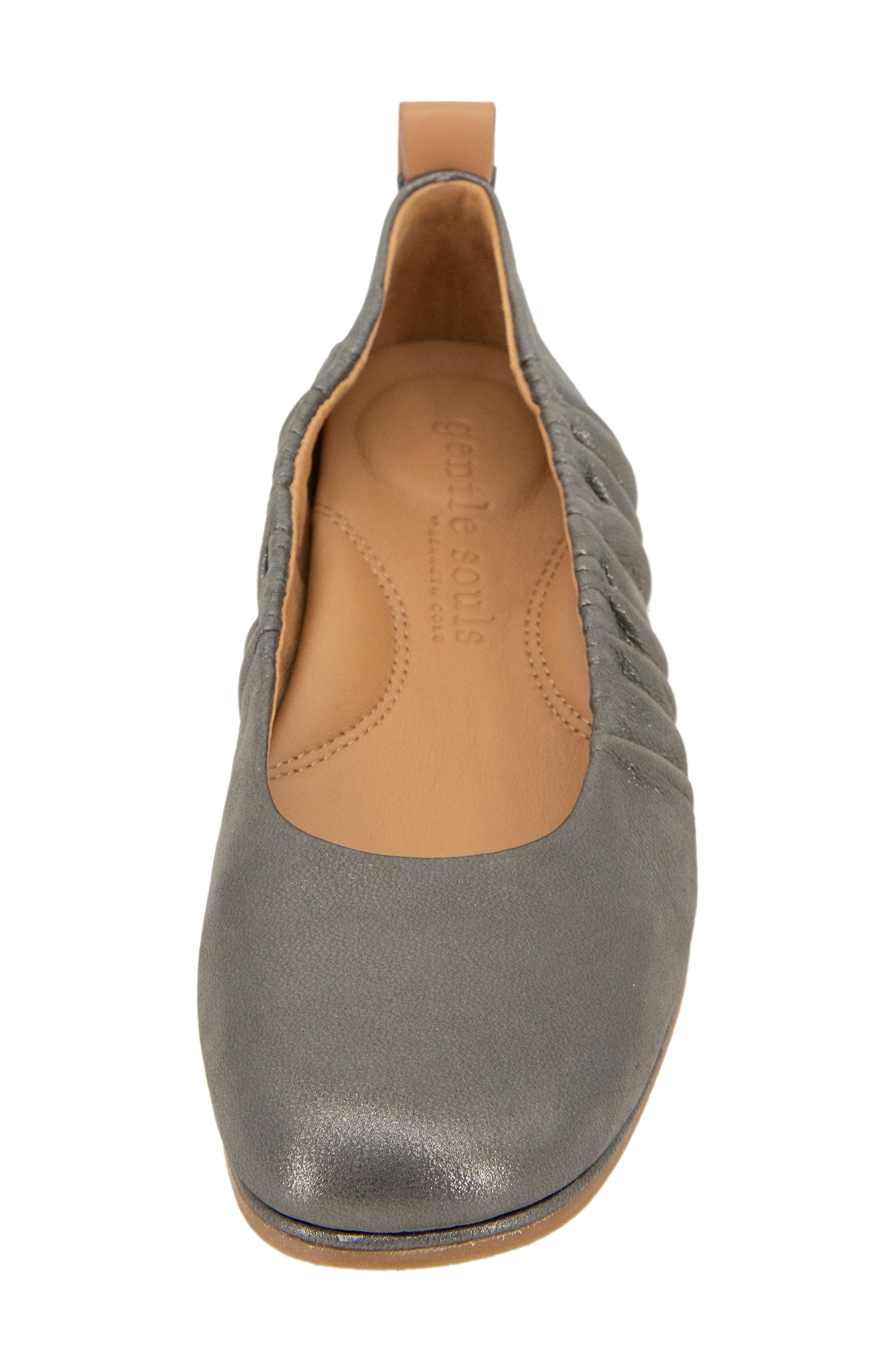 Gentle Souls Mavis Ballet Flat, Alternate, color, Pewter Leather