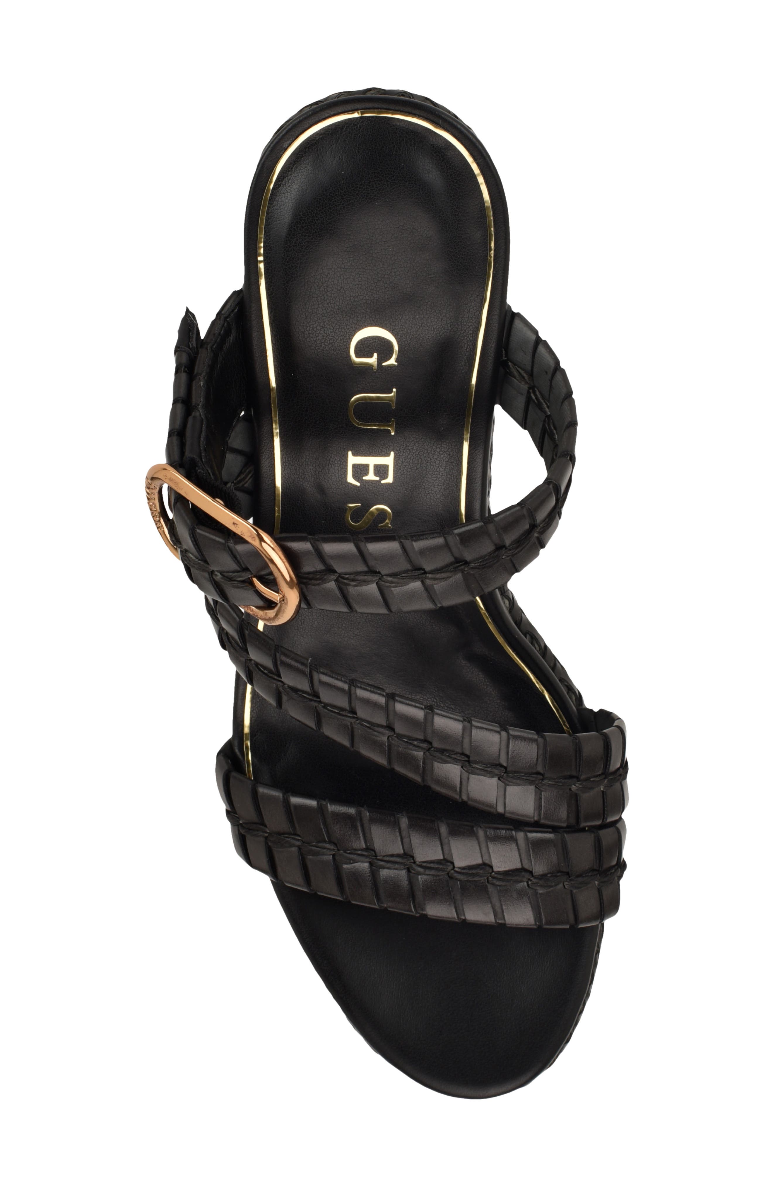 GUESS Evana Platform Wedge Sandal, Alternate, color, Black 001
