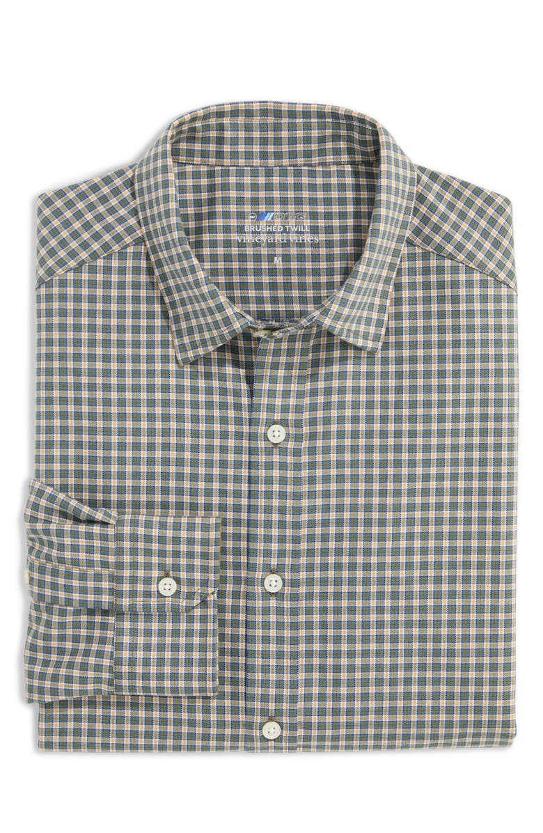 vineyard vines Check Brushed Twill Button-Up Shirt, Alternate, color, 