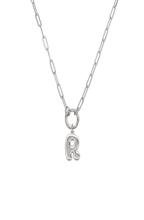 Bubble Up Initial Necklace - Sterling Silver