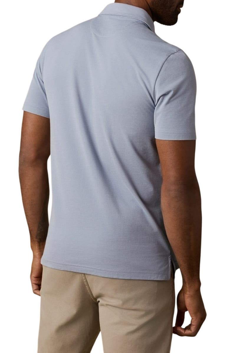 Faherty Movement<sup>™</sup> Piqué Polo, Alternate, color, Flint White Melange