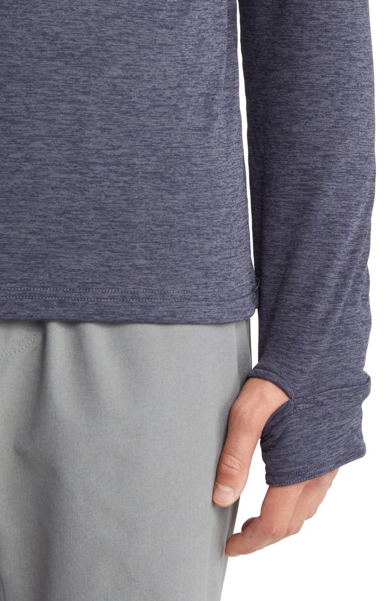 L.L.Bean Adventure Grid Fleece Quarter Zip Pullover, Alternate, color, 