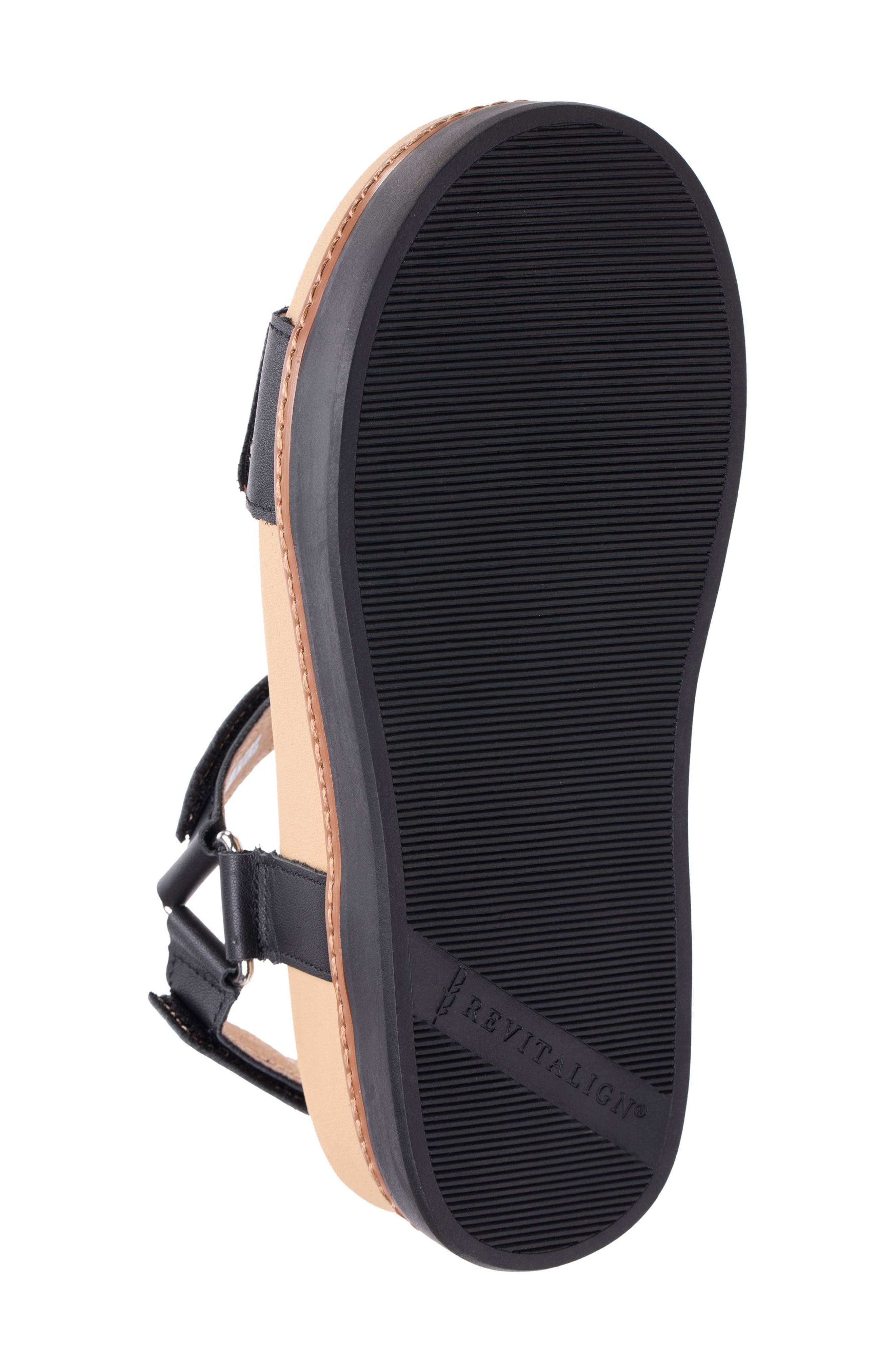 Revitalign Kiera Ankle Strap Sandal, Alternate, color, Black