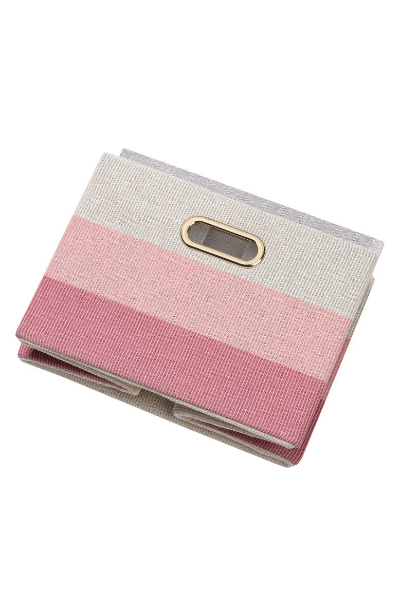 Lambs & Ivy Pink Ombre Foldable/Collapsible Storage Bin/Basket, Alternate, color, Pink