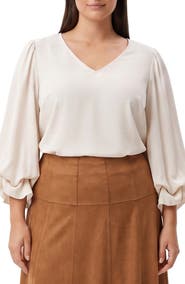Karen Kane Layered Sleeve Asymmetric Top