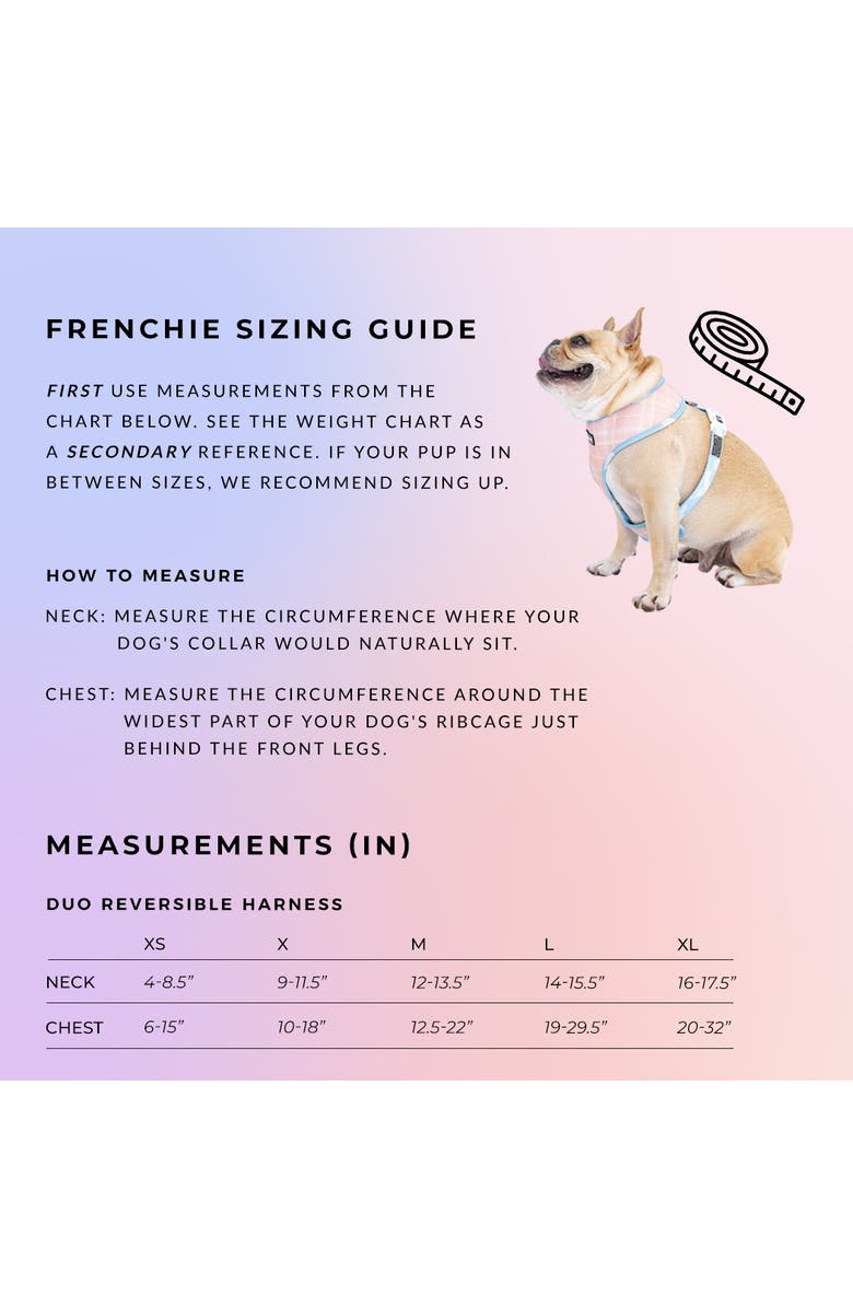 Frenchie Duo Reverible Harness, Alternate, color, Pink Tie Dye