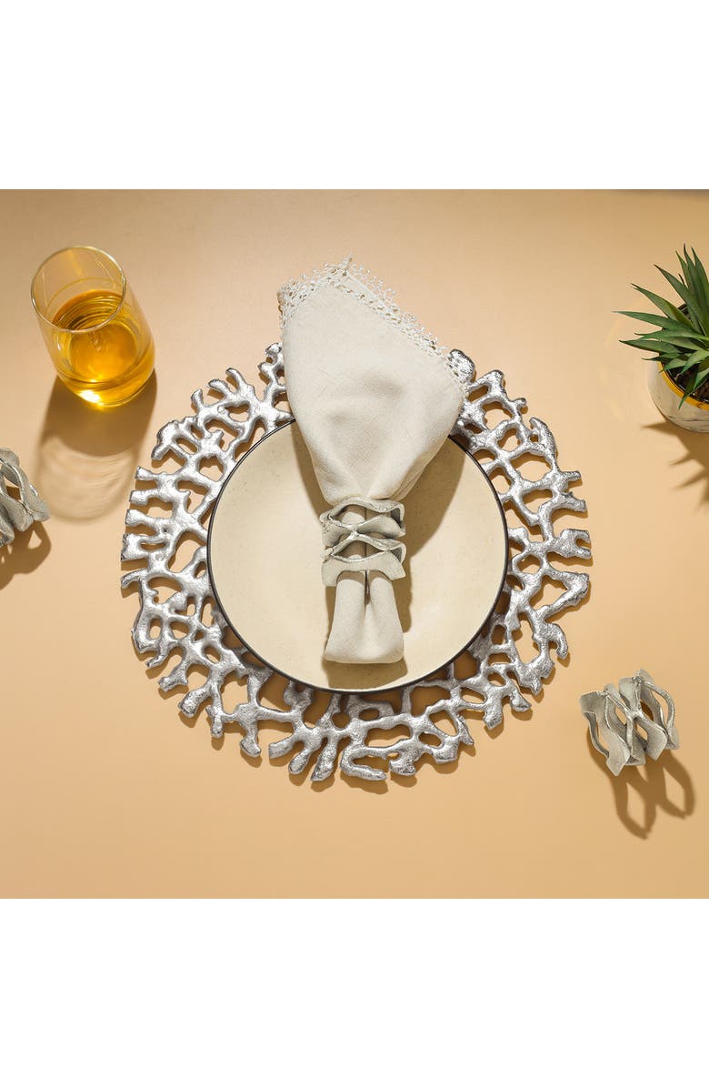 Tiramisu Gleam Metallic Charger, Alternate, color, Silver