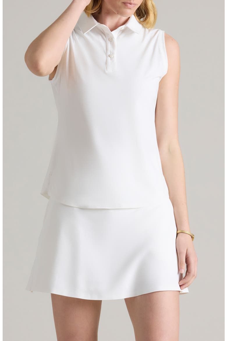 Course to Court Sleeveless Polo, Main, color, SNOW WHITE