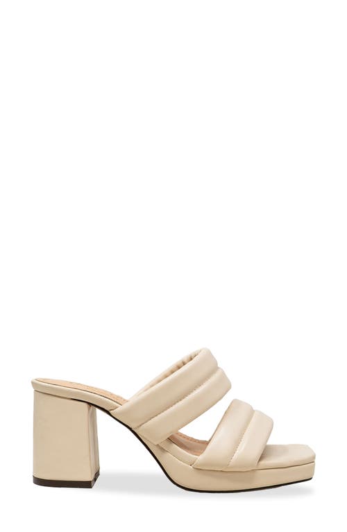 Chase & Chloe Chase And Chloe Moira Platform Sandal In Light Beige Pu