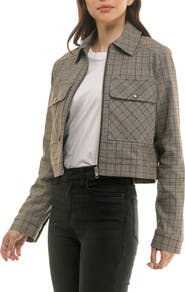Socialite Boxy Cropped Menswear Trucker Jacket