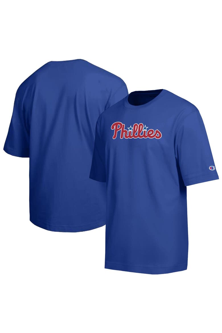 Men's Champion Royal Philadelphia Phillies All Star Chenille Wordmark T-Shirt, Main, color, Royal